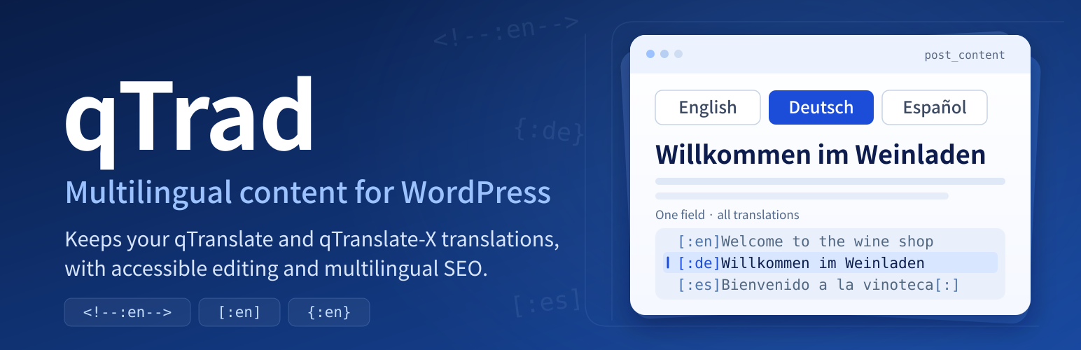 WordPress 外掛 qTrad 的封面圖片