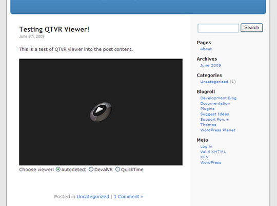 Default preview screen with a play button to start the viewer (added in 1.4 version).