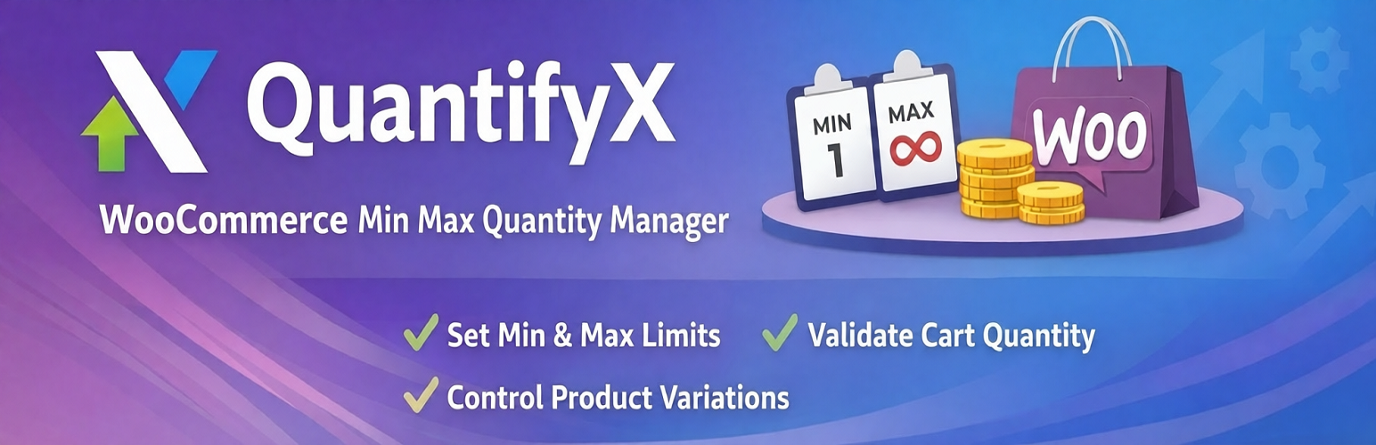WordPress 外掛 QuantifyX – Min Max Quantity Manager for Products 的封面圖片