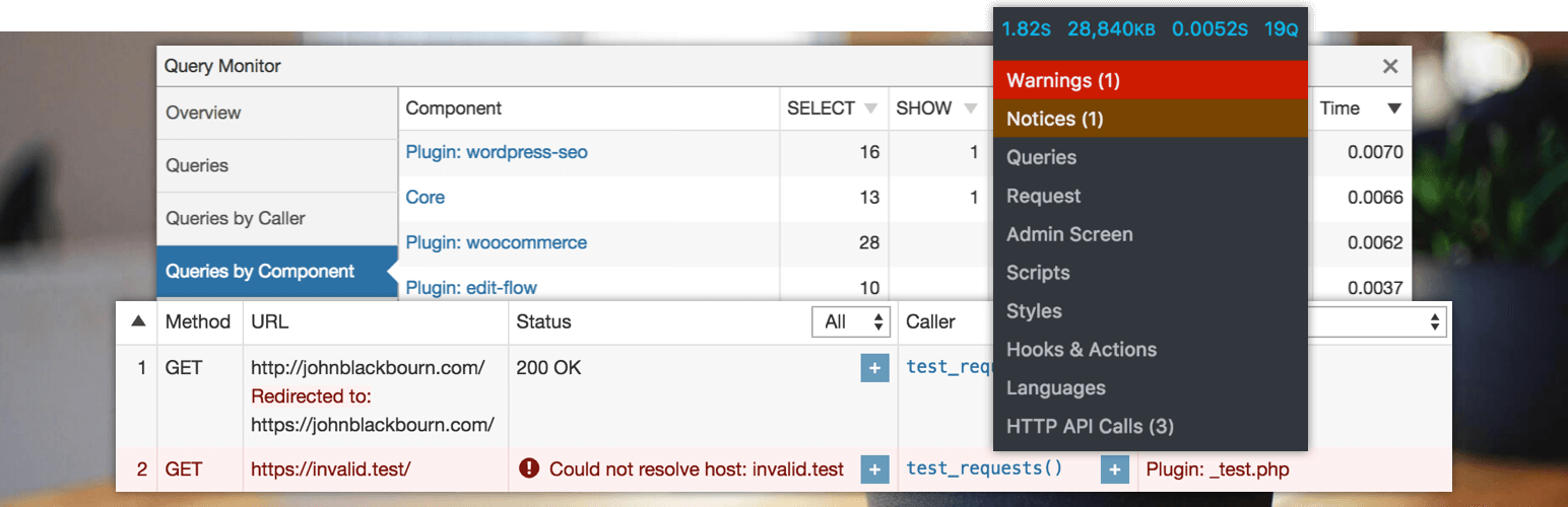 Query Monitor – El panel de herramientas para desarrolladores de WordPress