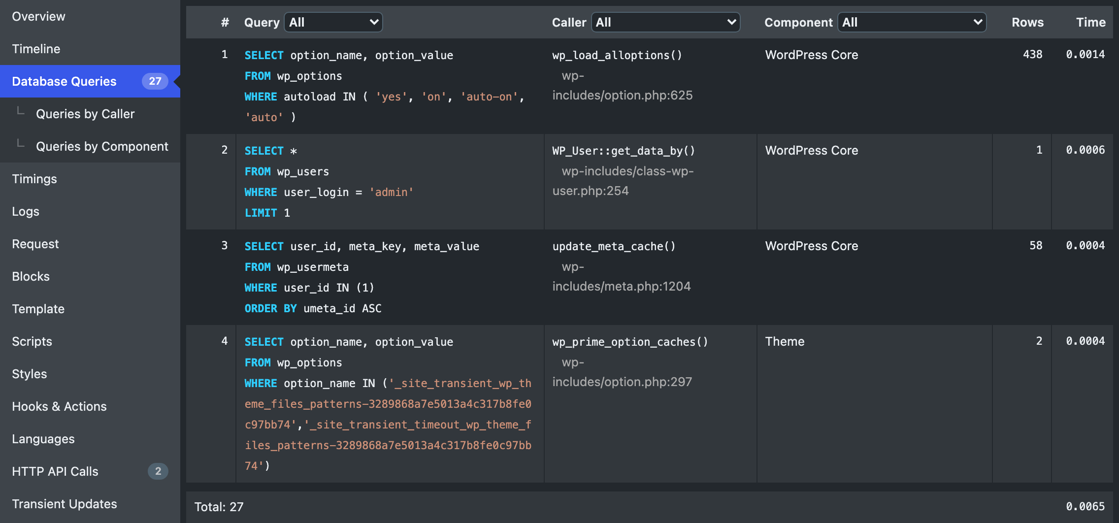 Consultas ao banco de dados