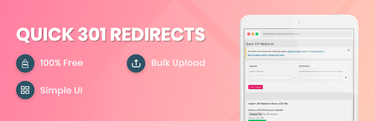 Quick 301 Redirects for WordPress