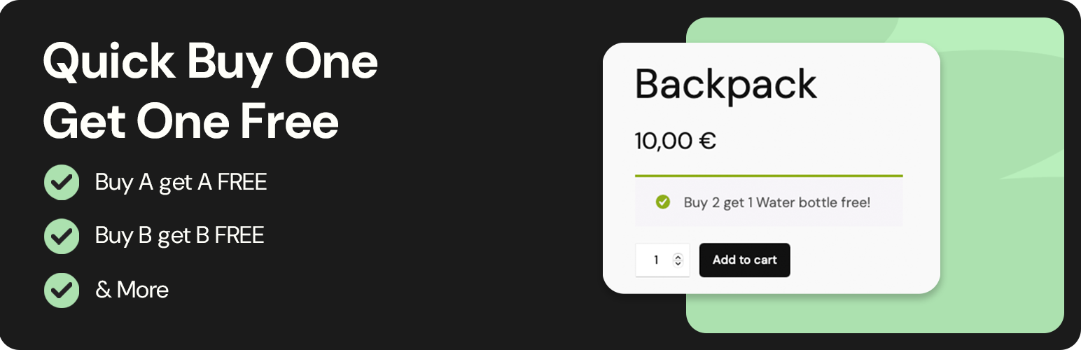 WordPress 外掛 Quick Buy One Get One Free 的封面圖片。