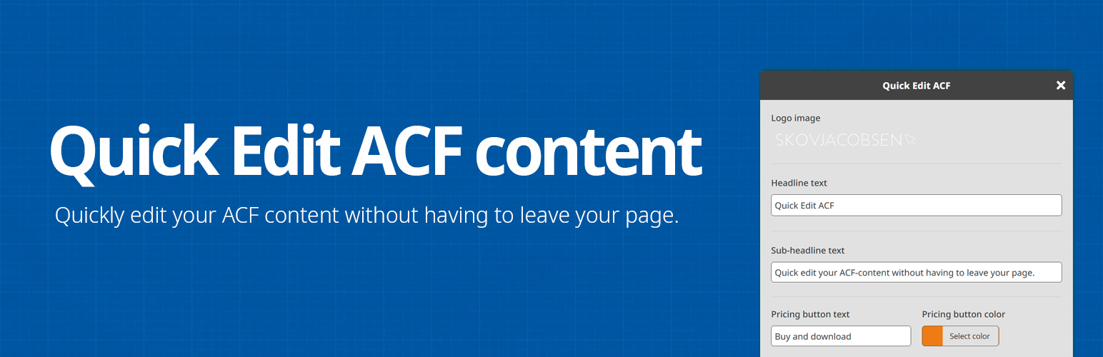 Quick Edit ACF Content