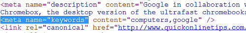 Add the meta keywords tag and fills up categories as keywords.