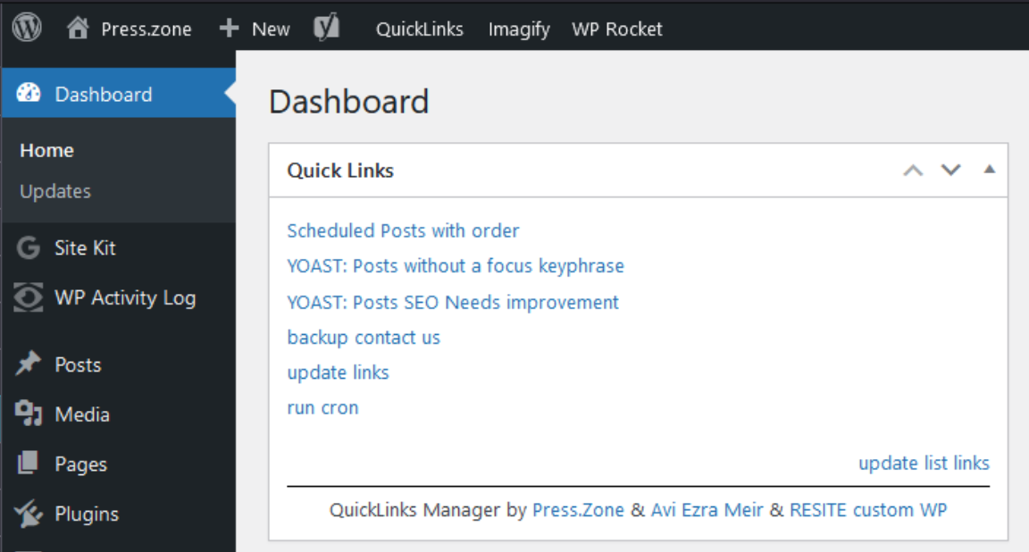 QuickLinks Manager by Press.Zone - Screenshot 1