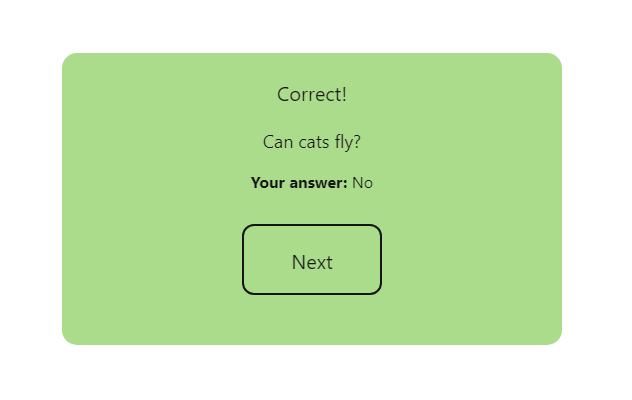 Answer page (correct answer)