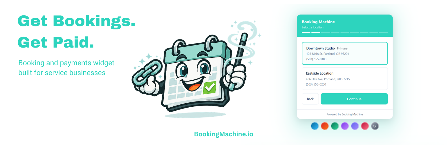 WordPress 外掛 BookingMachine – Booking, Quotes & Payments for Service Businesses 的封面圖片