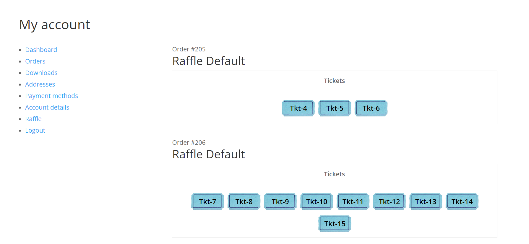 Raffle Play Woocommerce