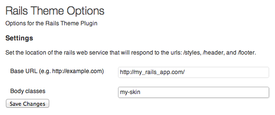 This is the options page.