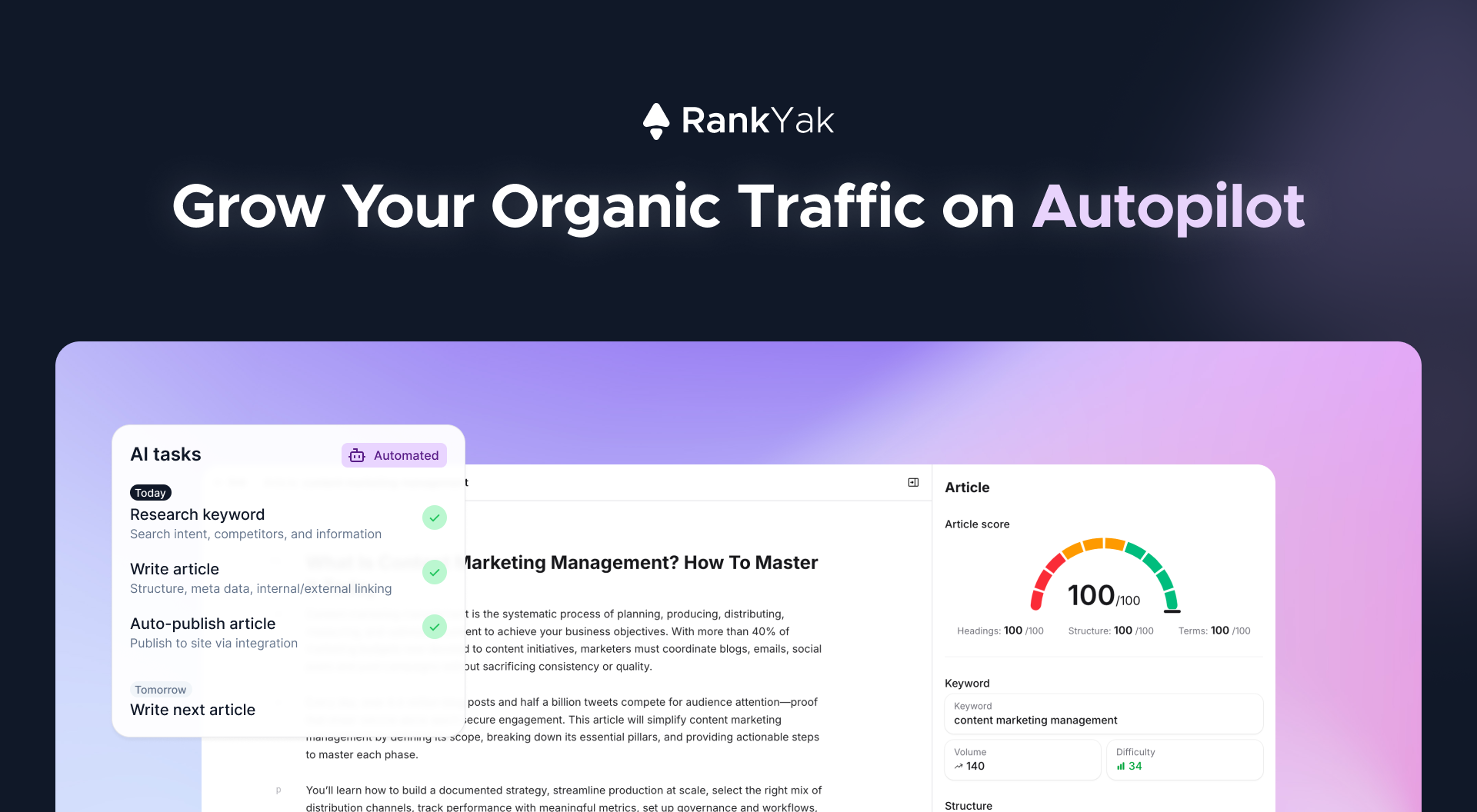 Grow Your Organic Traffic on Autopilot