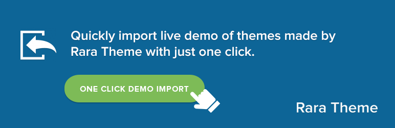 WordPress 外掛 Rara One Click Demo Import 的封面圖片