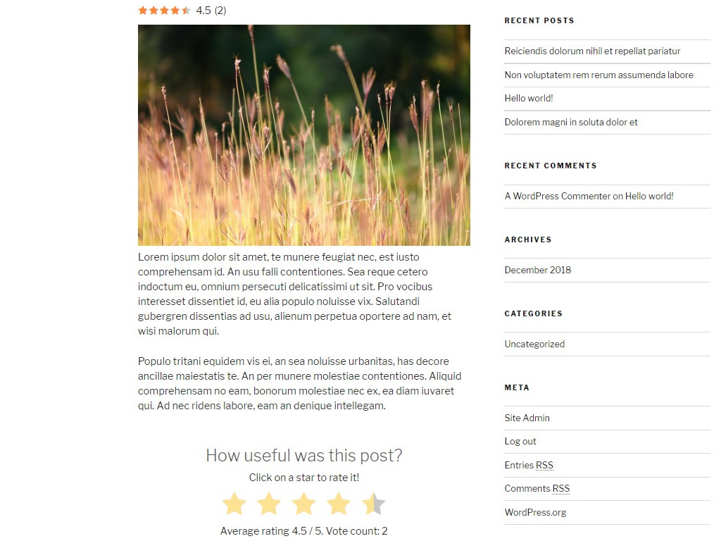 Rate My Post &#8211; Star Rating Plugin by FeedbackWP