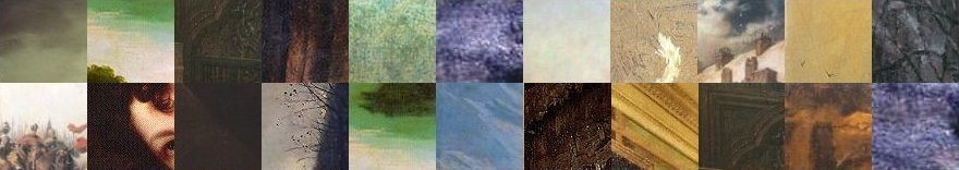 A random selection of Ravatars using the default source images. When choosing your own images, you may want to pick only images of certian colors that match your theme. Or you may want to use only nature shots if you have a blog about hiking. Also take a look at my site grok-code.com for an example of Ravatars that can be created from a different set of source images.