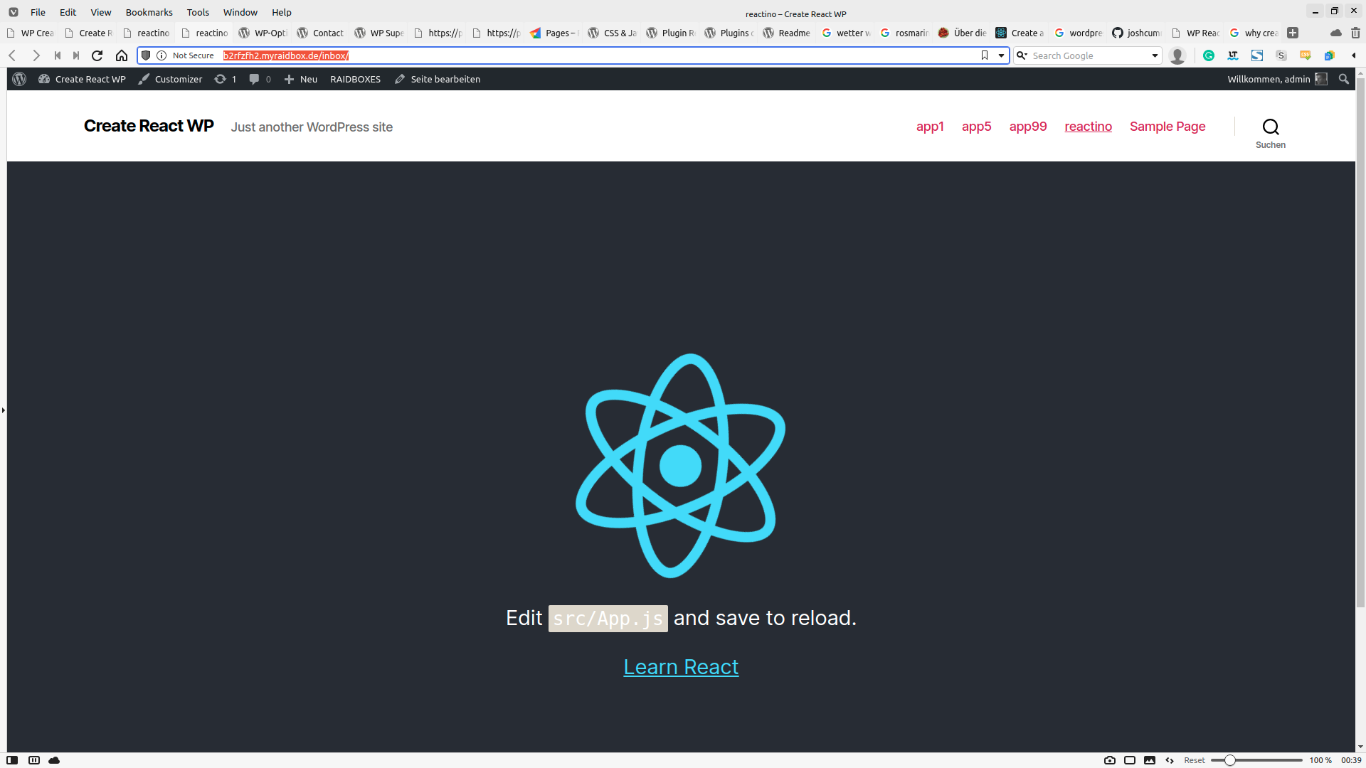 <p>The React app is deployed on the public server.</p>