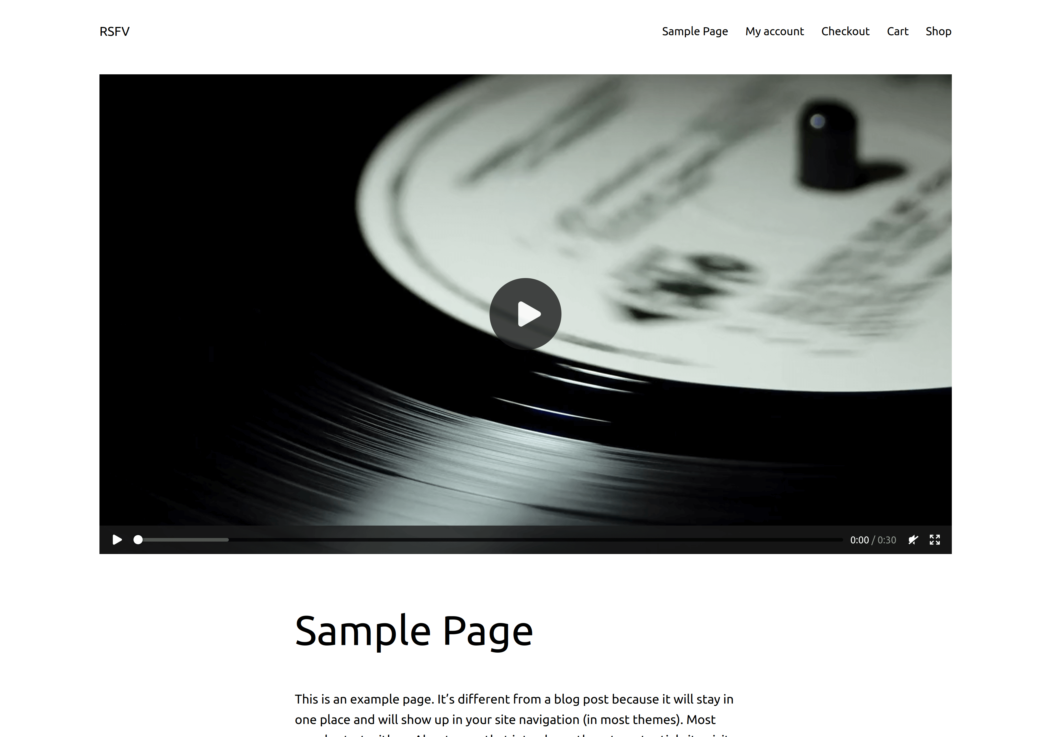 Single post/page featured video on Twenty Twenty-Three theme.