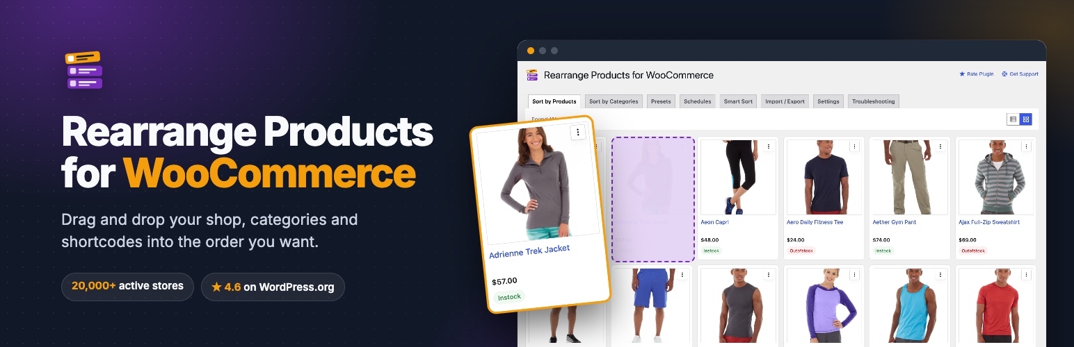 WordPress 外掛 Rearrange Products for WooCommerce 的封面圖片