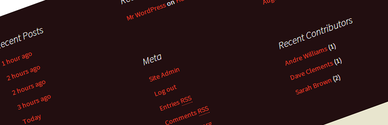 Recent Contributors Widget