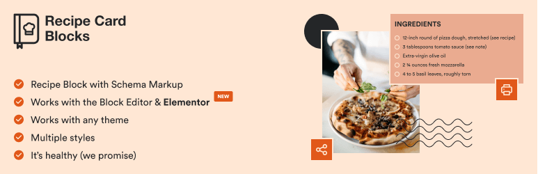 Recipe Card Blocks for Gutenberg Elementor Best WordPress