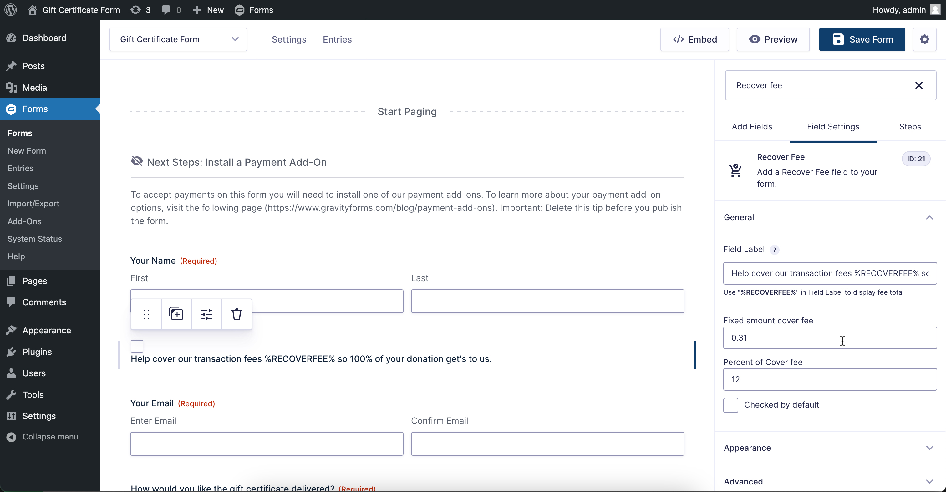 Change settings if you need