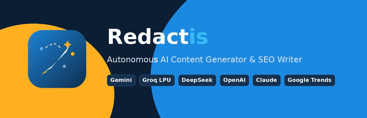 WordPress 外掛 Redactis — AI Content Generator & SEO Writer 的封面圖片