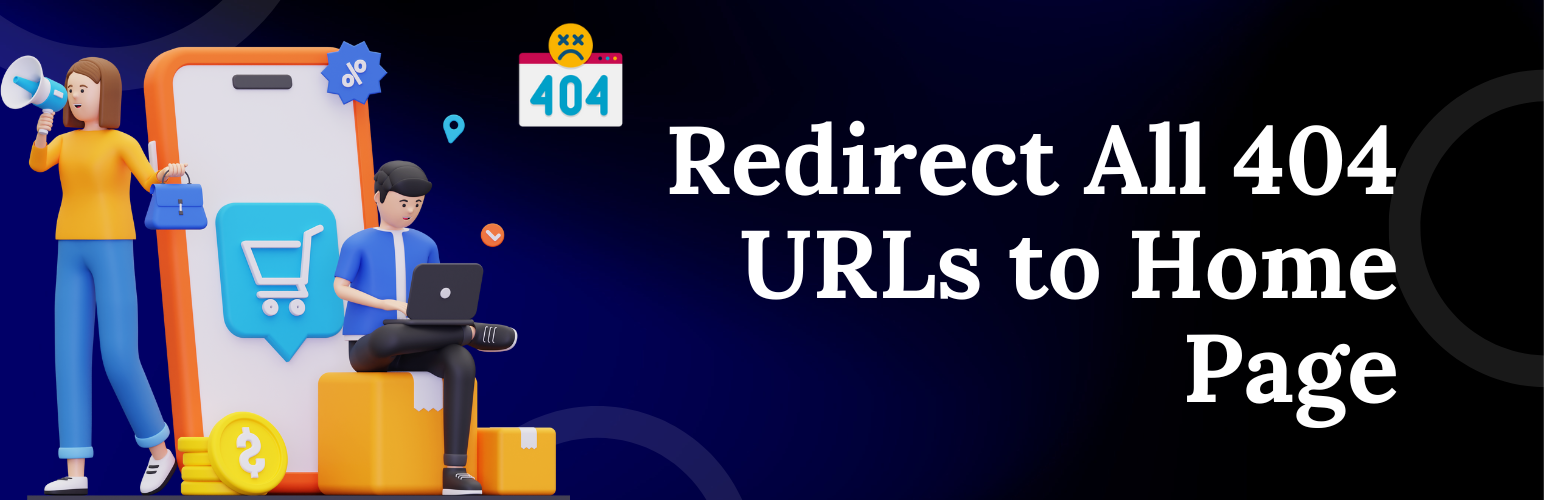 WordPress 外掛 Redirect All 404 URLs to Home Page 的封面圖片。