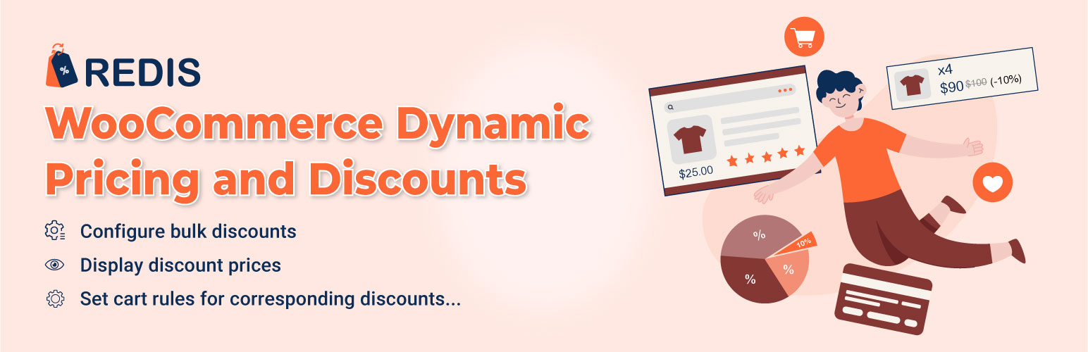 WordPress 外掛 REDIS – WooCommerce Dynamic Pricing and Discounts 的封面圖片。