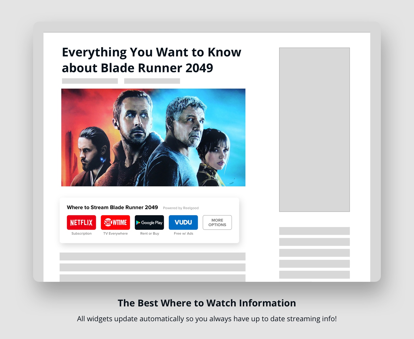 Where to Watch &#8211; Publisher&#039;s Widget