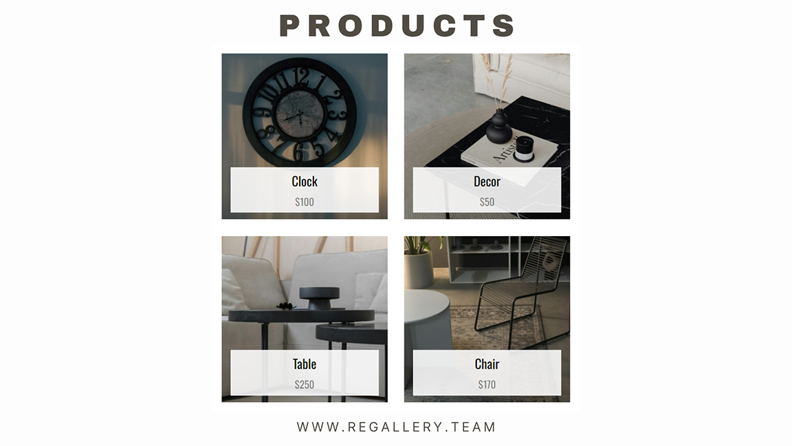 Gallery Products template