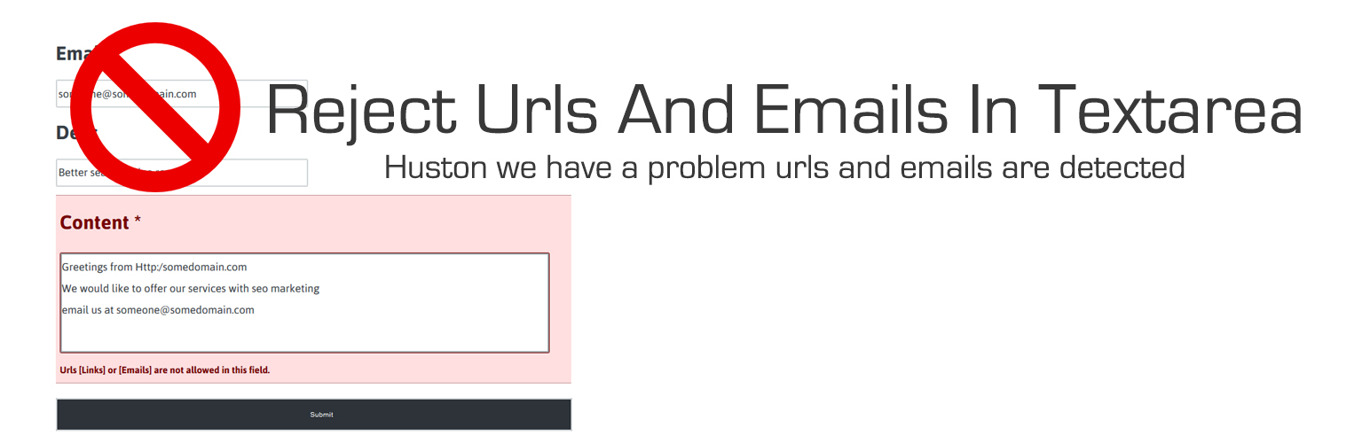 Reject Urls And Emails In Textarea For (Gravity Forms)
