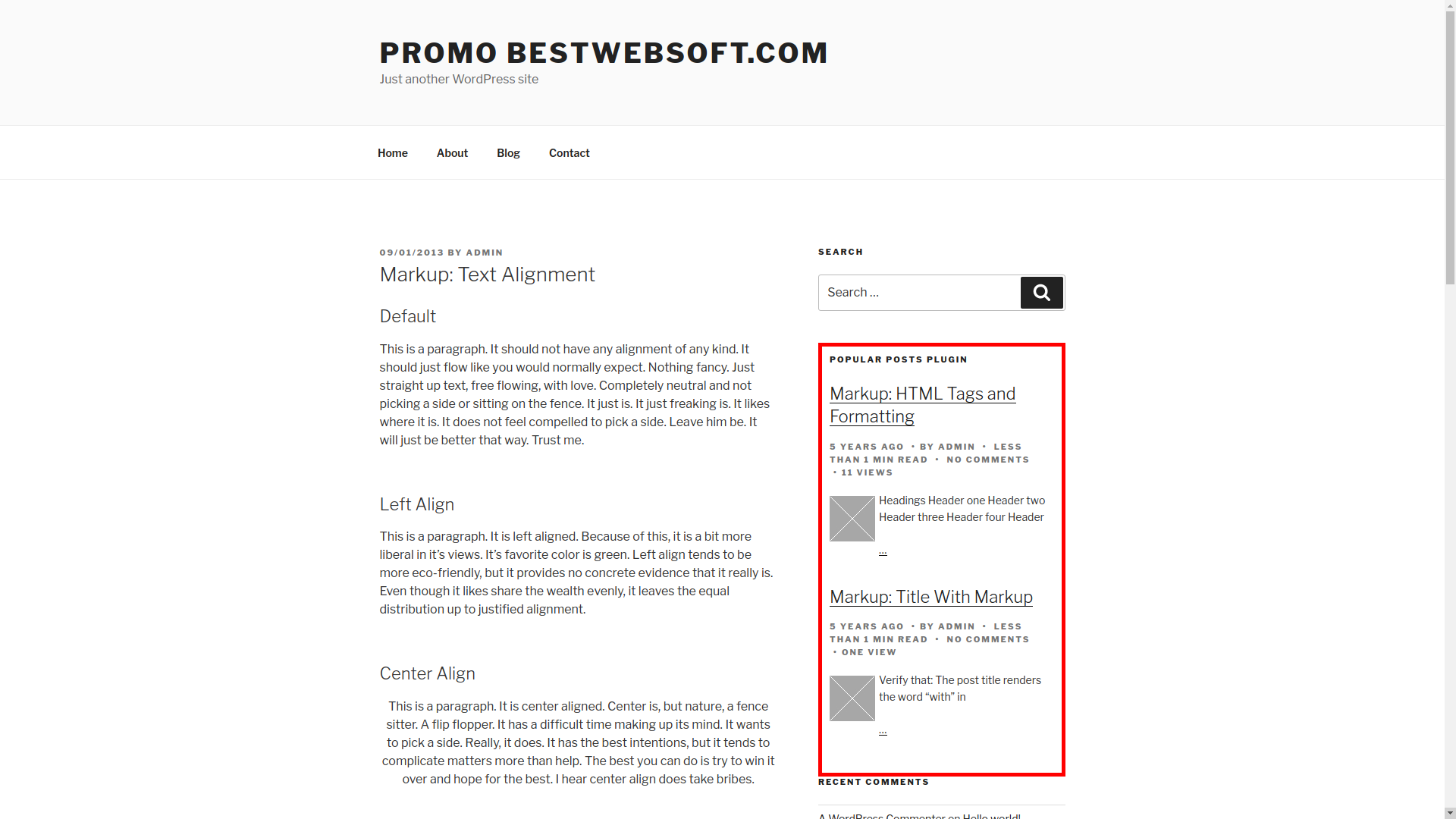 Popular Posts Widget.