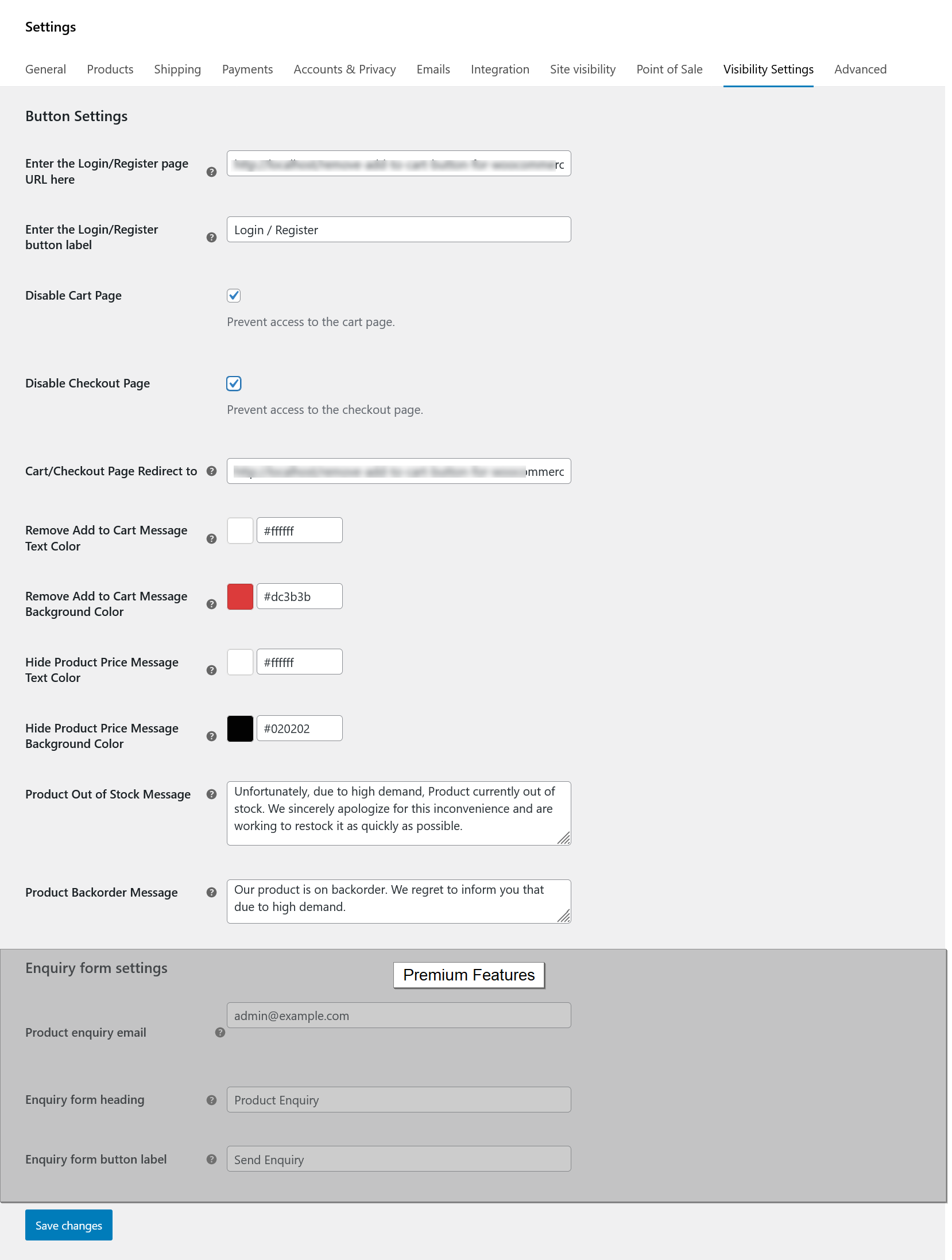 Remove Add to Cart Button for WooCommerce - Screenshot 6