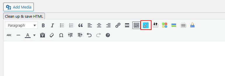 Button in Classic Editor