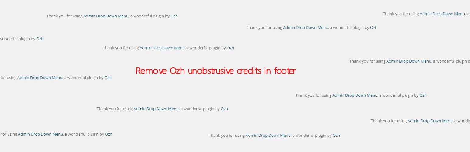 Remove Ozh unobstrusive credits in footer