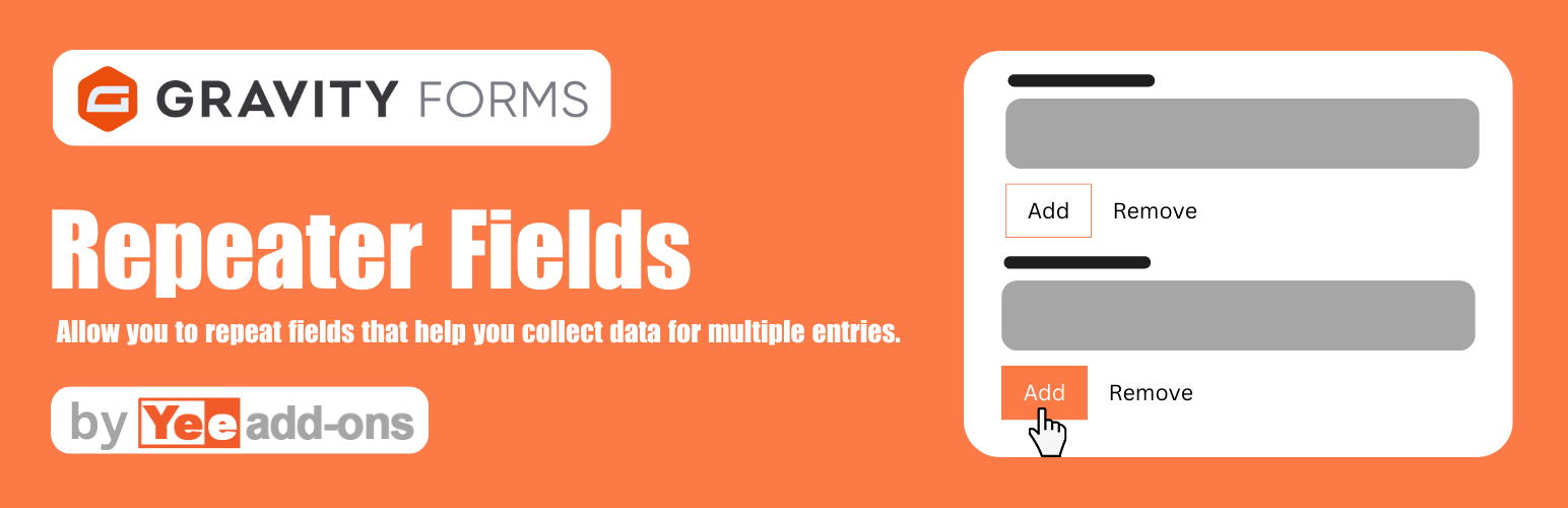 WordPress 外掛 Repeater Fields for Gravity Forms 的封面圖片。
