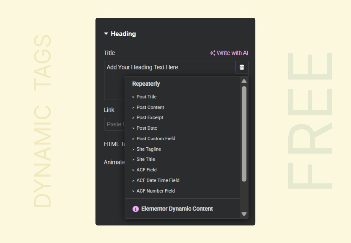 Dynamic Tags