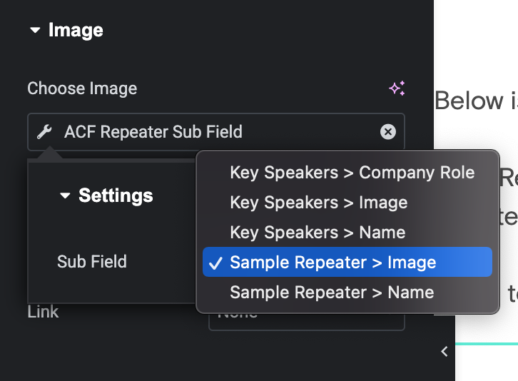 You can use the ACF Repeater Sub Field tag for text, image, and URL fields.