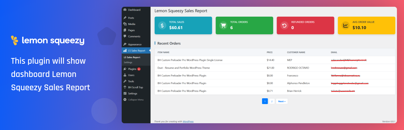 Report For Lemon Squeezy