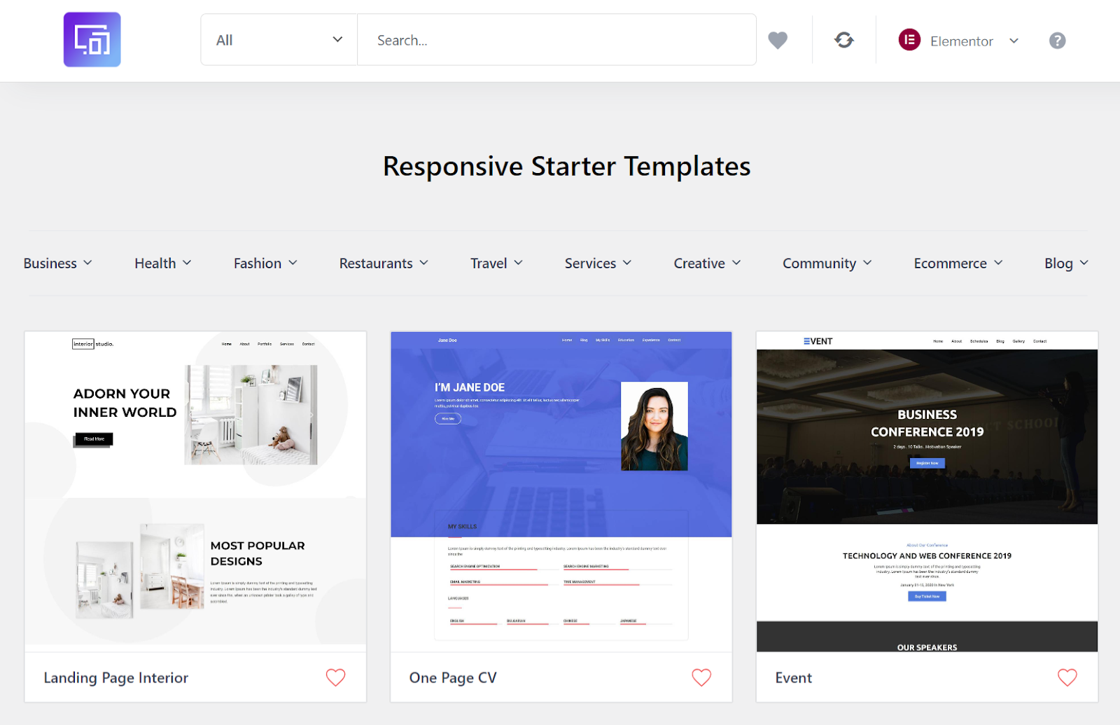 Go to Responsive > Templates to see all templates.