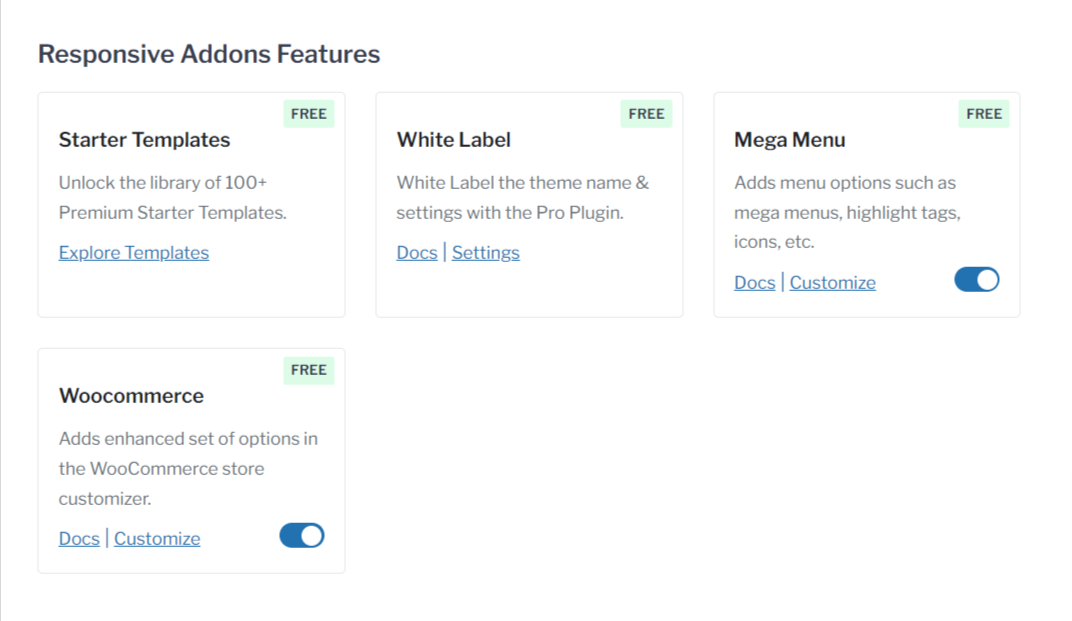 Responsive Plus advanced features.