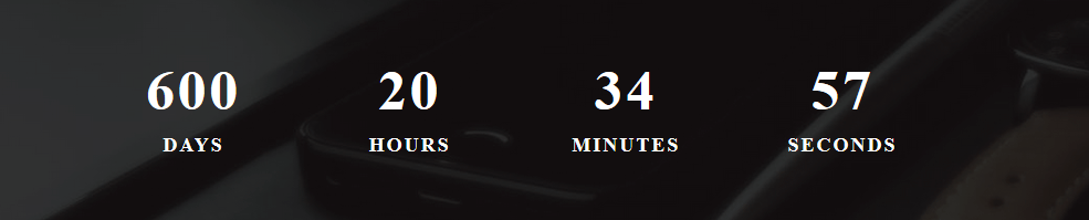 Countdown timer section