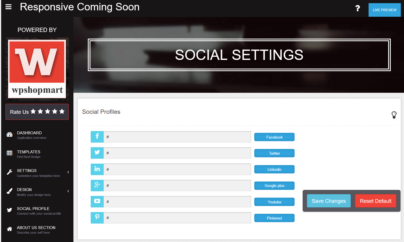 Social network Setting