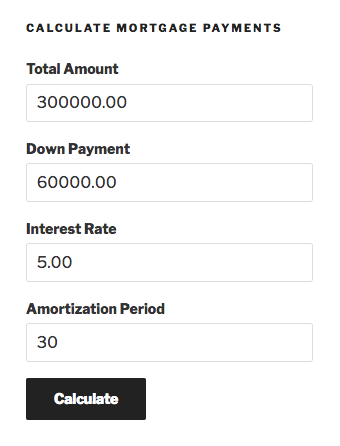 Responsive Mortgage Calculator