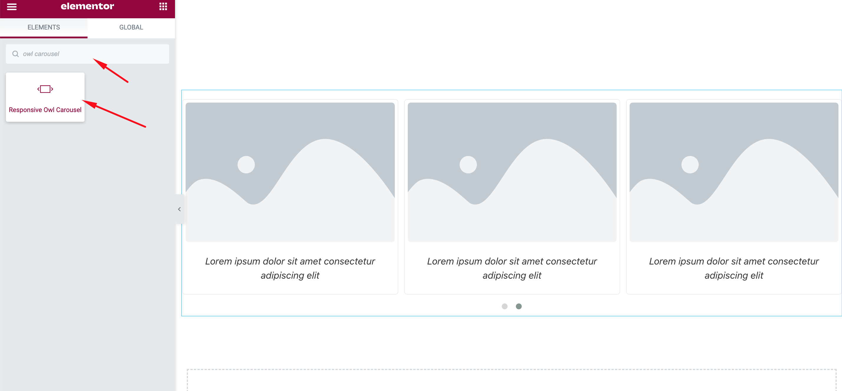 Responsive Owl Carousel for Elementor