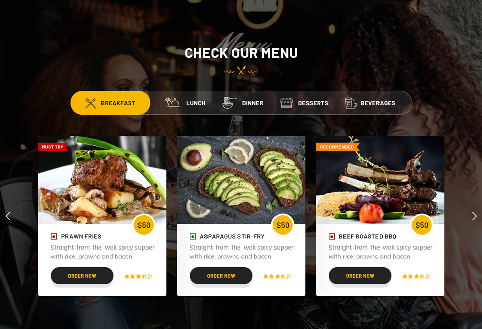 Restaurant &amp; Cafe Addon for Elementor