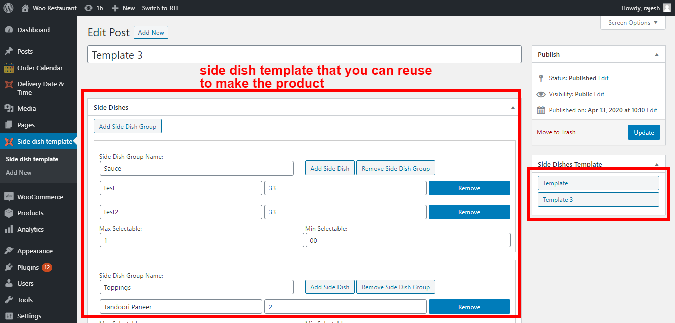 Restaurant Menu / bulk order plugin for WooCommerce