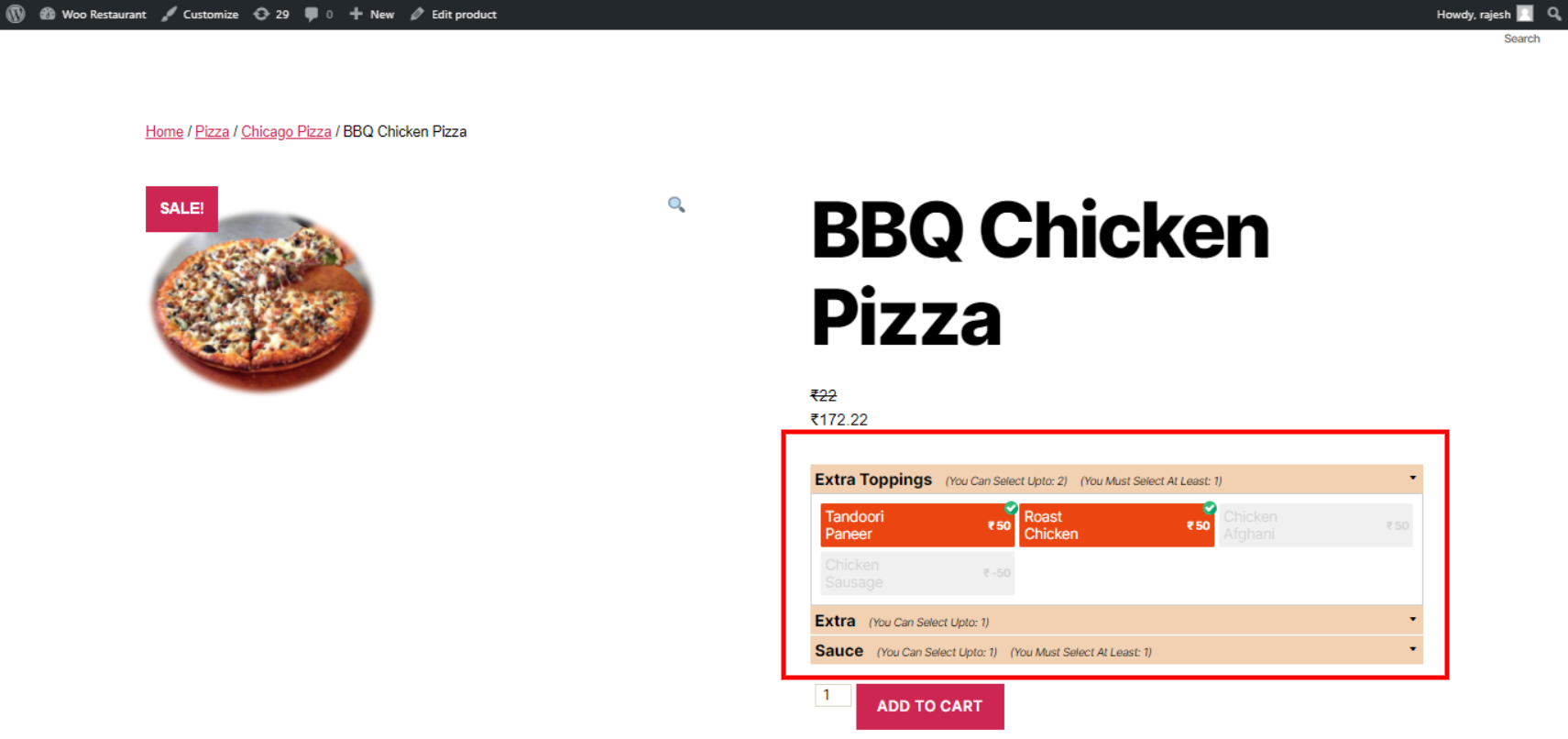 Restaurant Menu / bulk order plugin for WooCommerce