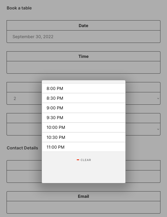 Great, mobile-friendly time picker.