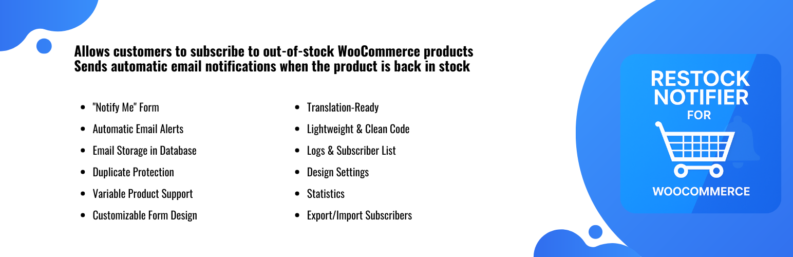 Restock Notifier For WooCommerce