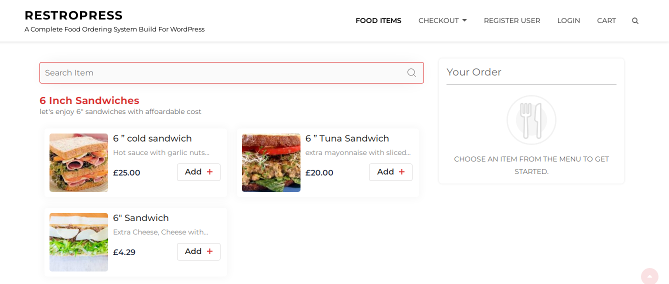 RestroPress – Online Food Ordering System